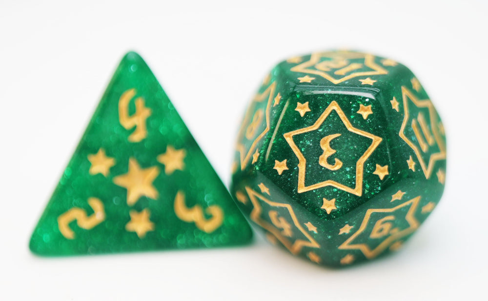 Shooting Stars: Manganese RPG Dice Set Plastic Dice Foam Brain Games