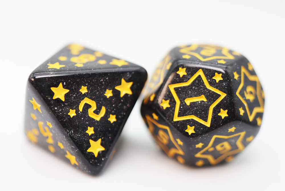 Shooting Stars: Barium RPG Dice Set Plastic Dice Foam Brain Games