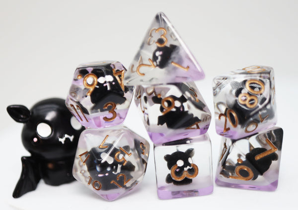 Baby Bat RPG Dice Set Plastic Dice Foam Brain Games