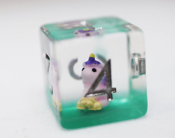 Enchanting Unicorn RPG Dice Set Plastic Dice Foam Brain Games