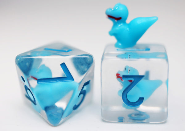 Baby Velociraptor RPG Dice Set Plastic Dice Foam Brain Games