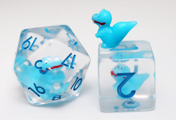 Baby Velociraptor RPG Dice Set Plastic Dice Foam Brain Games