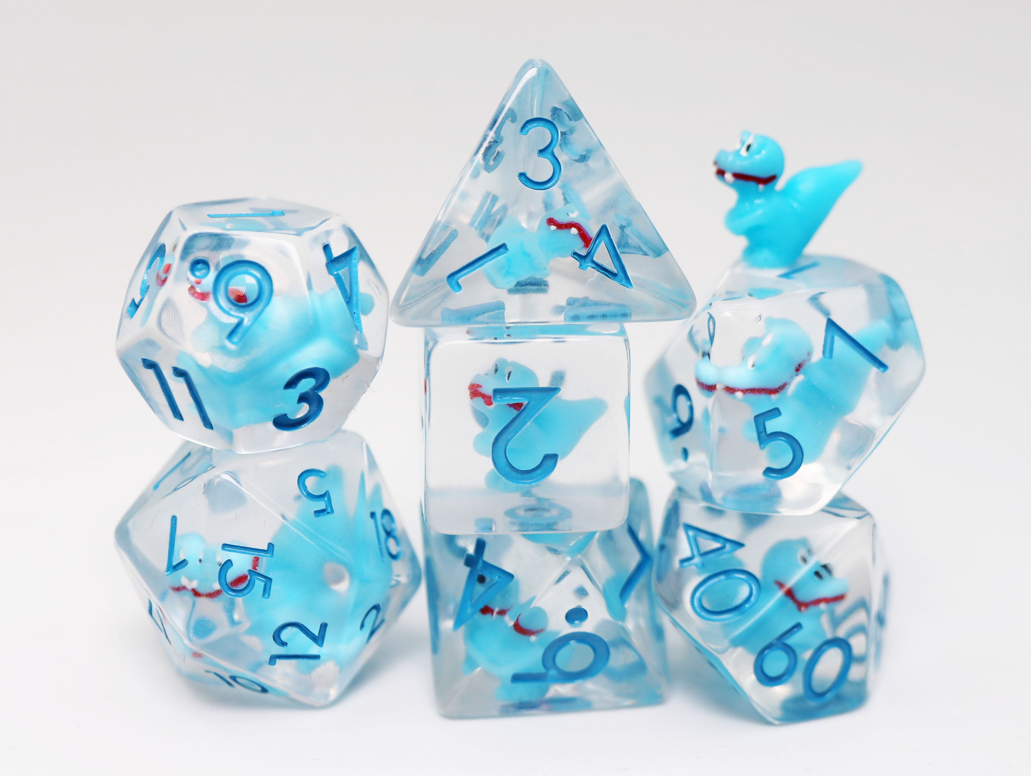 Baby Velociraptor RPG Dice Set