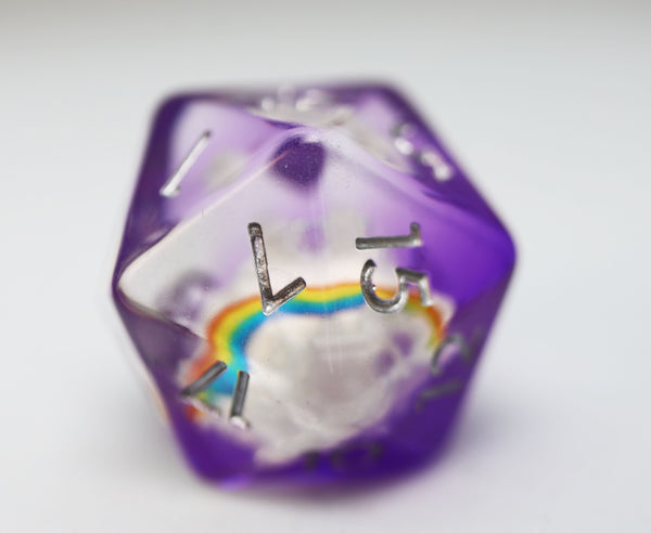 Double Rainbow RPG Dice Set Plastic Dice Foam Brain Games