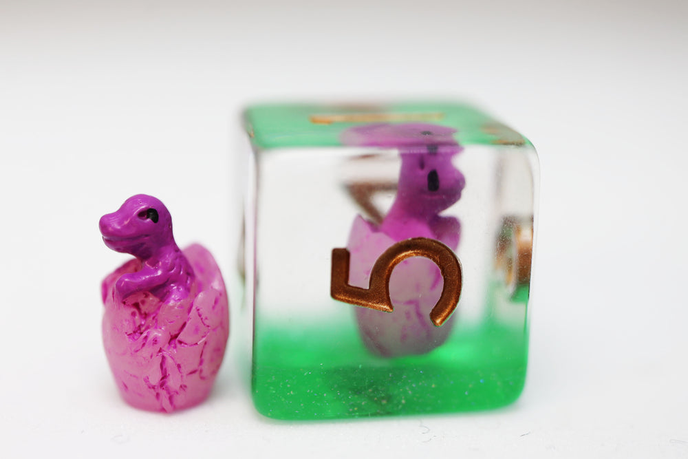 Enchanted Dragon Hatchlings RPG Dice Set Plastic Dice Foam Brain Games