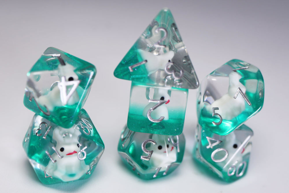 Bouncing Bunny RPG Dice Set Plastic Dice Foam Brain Games