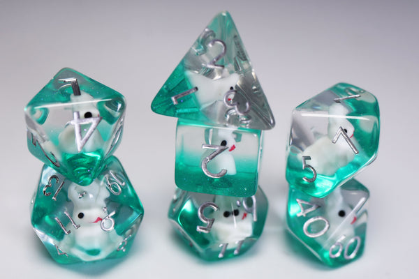 Bouncing Bunny RPG Dice Set Plastic Dice Foam Brain Games