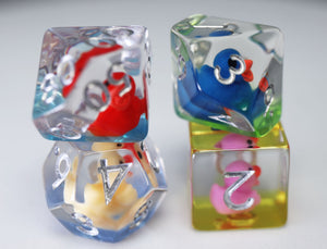 Rainbow Duckies RPG Dice Set Plastic Dice Foam Brain Games