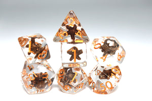 Solid SeaStar RPG Dice Set Plastic Dice Foam Brain Games