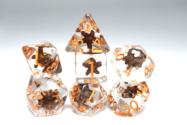 Solid SeaStar RPG Dice Set Plastic Dice Foam Brain Games