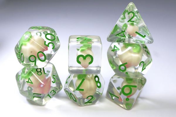 Perfect Peaches RPG Dice Set Plastic Dice Foam Brain Games