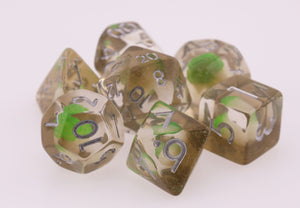 Crunchy Cabbage RPG Dice Set Plastic Dice Foam Brain Games