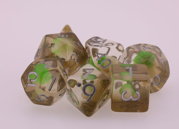 Crunchy Cabbage RPG Dice Set Plastic Dice Foam Brain Games