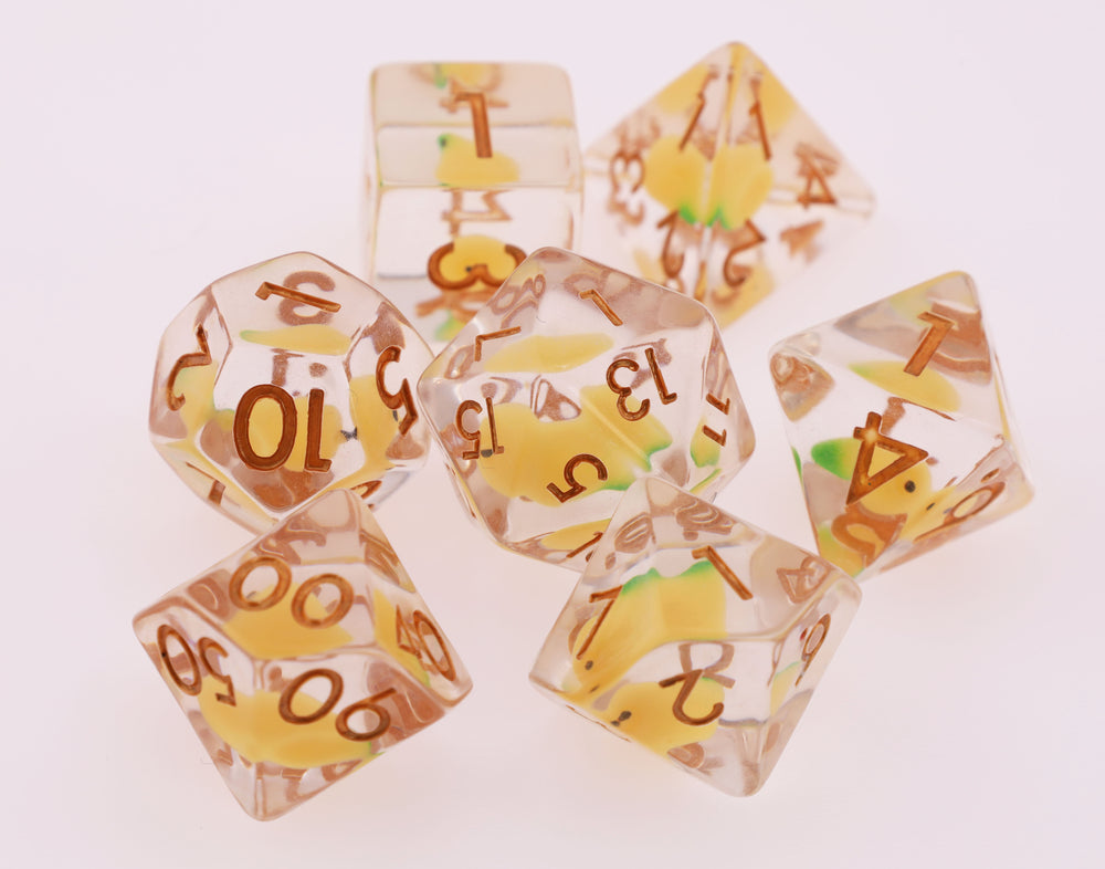 Juicy Mango RPG Dice Set Plastic Dice Foam Brain Games