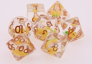 Juicy Mango RPG Dice Set Plastic Dice Foam Brain Games