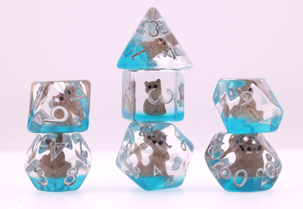 Soft Kitten RPG Dice Set Plastic Dice Foam Brain Games