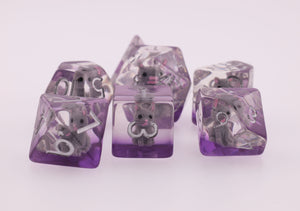 Cozy Cat RPG Dice Set Plastic Dice Foam Brain Games