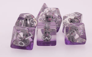 Cozy Cat RPG Dice Set Plastic Dice Foam Brain Games