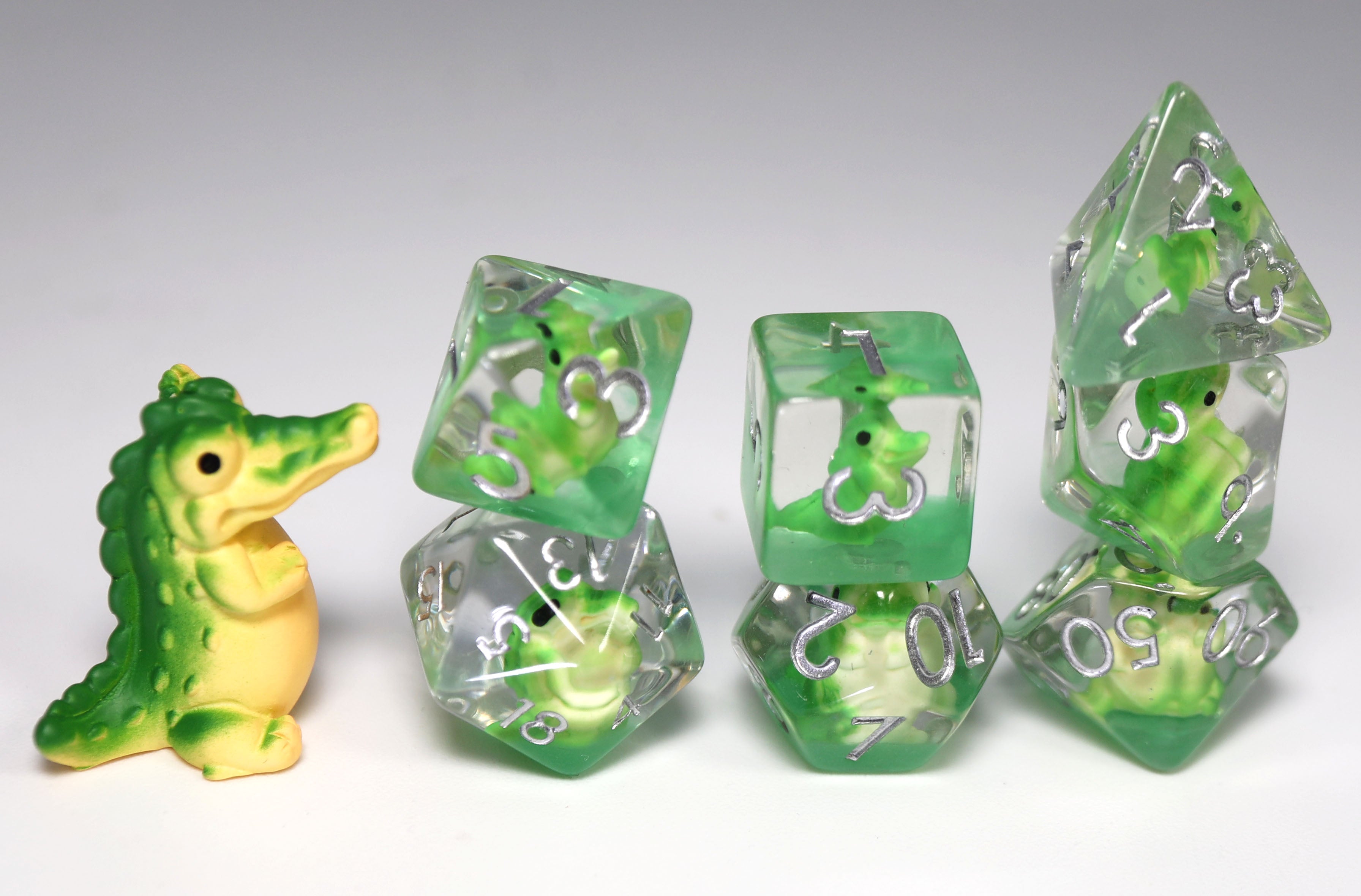 Smiling Crocodile RPG Dice Set