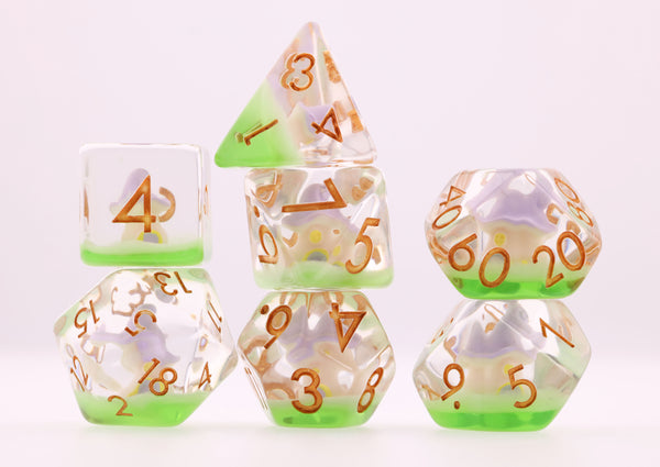 Fairy Dwelling RPG Dice Set Plastic Dice Foam Brain Games