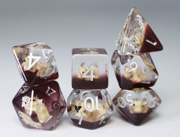 Running Rhino RPG Dice Set Plastic Dice Foam Brain Games