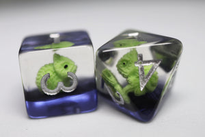 Colorful Chameleon RPG Dice Set Plastic Dice Foam Brain Games