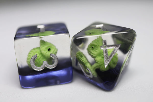 Colorful Chameleon RPG Dice Set Plastic Dice Foam Brain Games