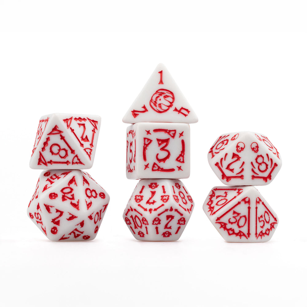Trick or Treat: Bloodshot Eye RPG Dice Set Plastic Dice Foam Brain Games