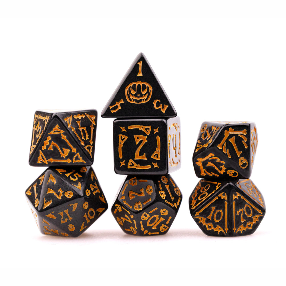 Trick or Treat: Jack-O-Lantern RPG Dice Set Plastic Dice Foam Brain Games