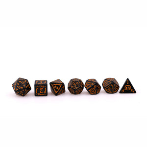Trick or Treat: Jack-O-Lantern RPG Dice Set Plastic Dice Foam Brain Games