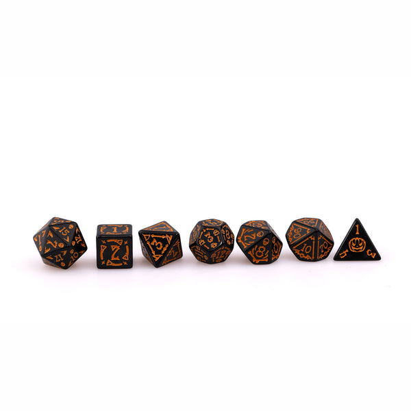 Trick or Treat: Jack-O-Lantern RPG Dice Set Plastic Dice Foam Brain Games
