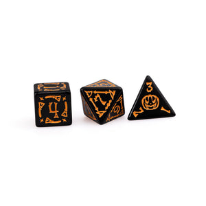 Trick or Treat: Jack-O-Lantern RPG Dice Set Plastic Dice Foam Brain Games