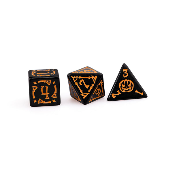 Trick or Treat: Jack-O-Lantern RPG Dice Set Plastic Dice Foam Brain Games