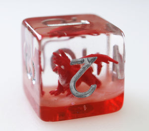 Young Red Dragon RPG Dice Set Plastic Dice Foam Brain Games
