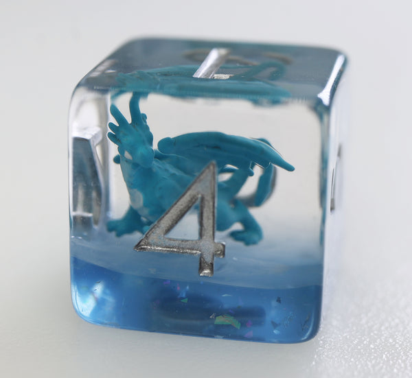 Young Blue Dragon RPG Dice Set Plastic Dice Foam Brain Games