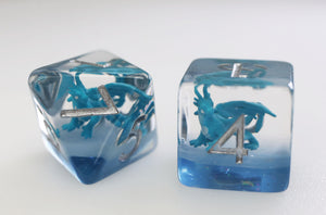Young Blue Dragon RPG Dice Set Plastic Dice Foam Brain Games