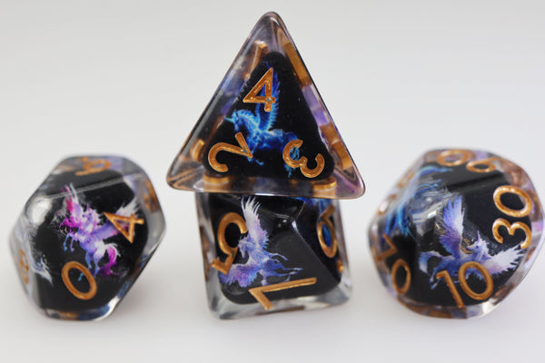 Dark Pegasus RPG Dice Set Plastic Dice Foam Brain Games