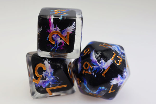 Dark Pegasus RPG Dice Set Plastic Dice Foam Brain Games