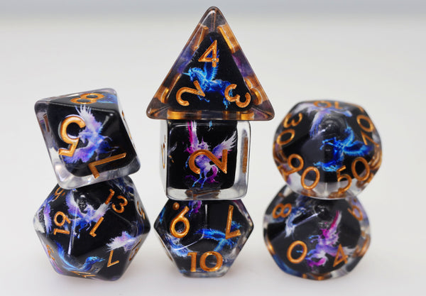 Dark Pegasus RPG Dice Set Plastic Dice Foam Brain Games