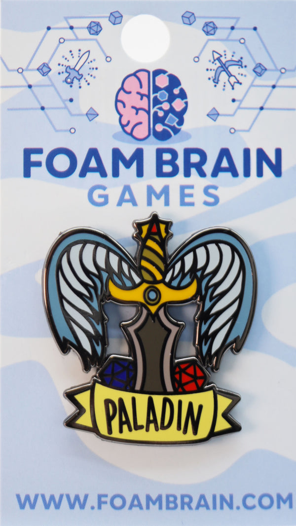Banner Class Pin - Paladin Enamel Pin Foam Brain Games