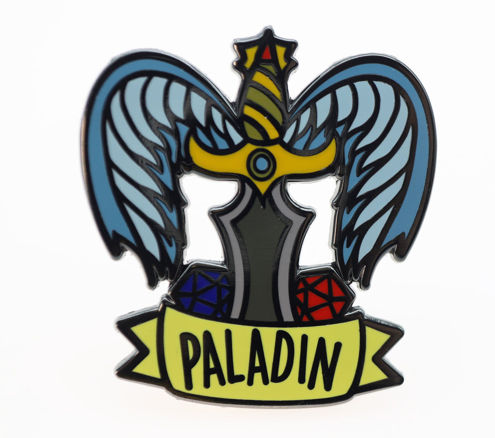 Banner Class Pin - Paladin Enamel Pin Foam Brain Games