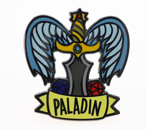 Banner Class Pin - Paladin Enamel Pin Foam Brain Games