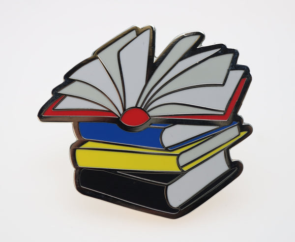 Pride Books Pin: Polyamorous Enamel Pin Foam Brain Games