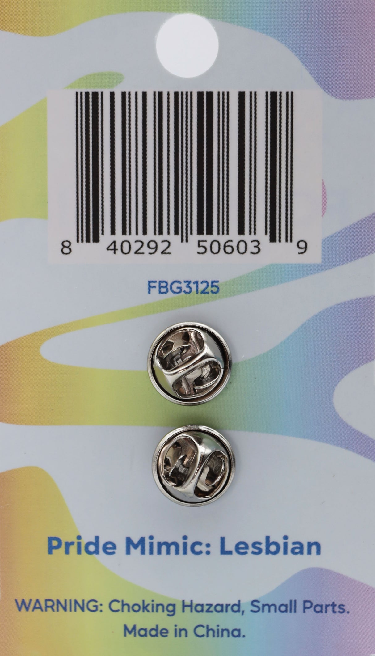 Enamel Mimic Pride Pin - Lesbian Enamel Pin Foam Brain Games