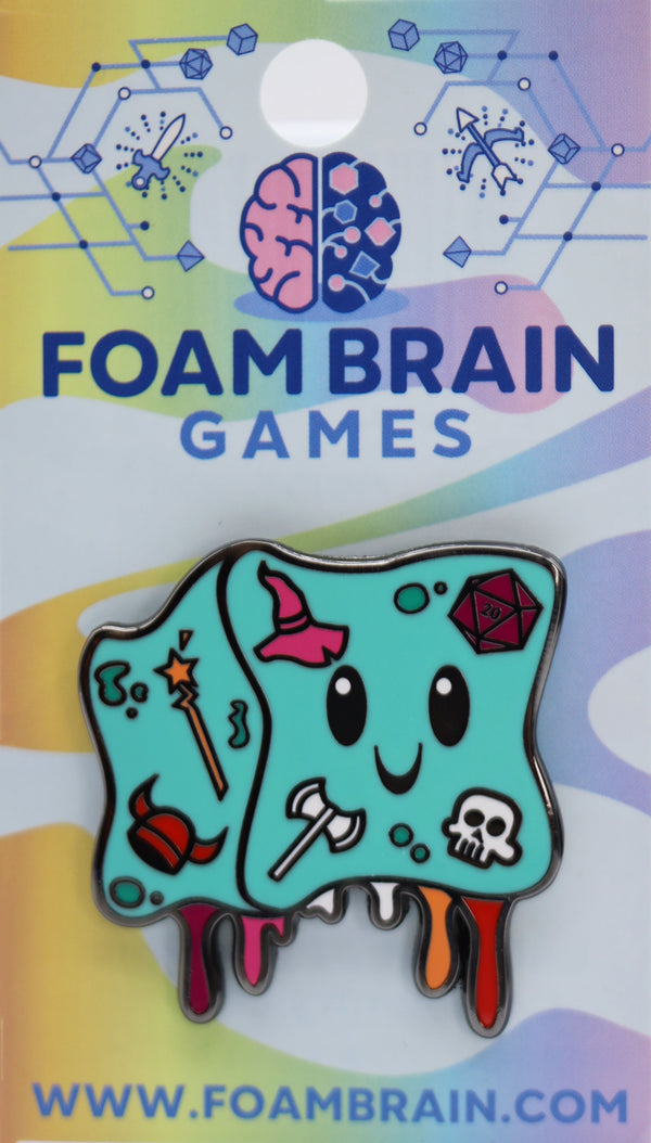 Gelly Cube Pride Pin: Lesbian Enamel Pin Foam Brain Games