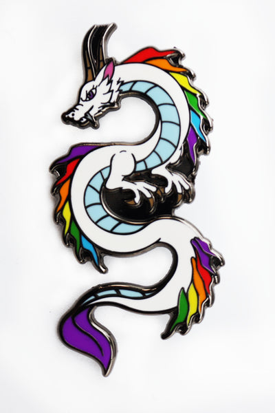 Pride Dragon: Rainbow Enamel Pin Foam Brain Games