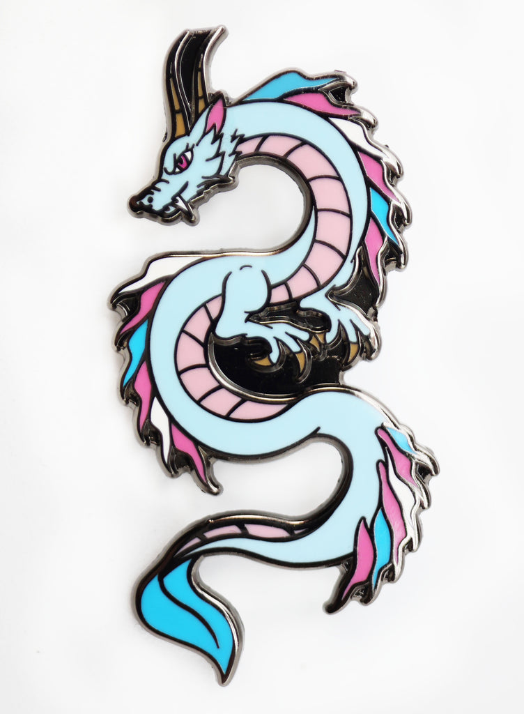 Pride Dragon: Transgender Enamel Pin Foam Brain Games