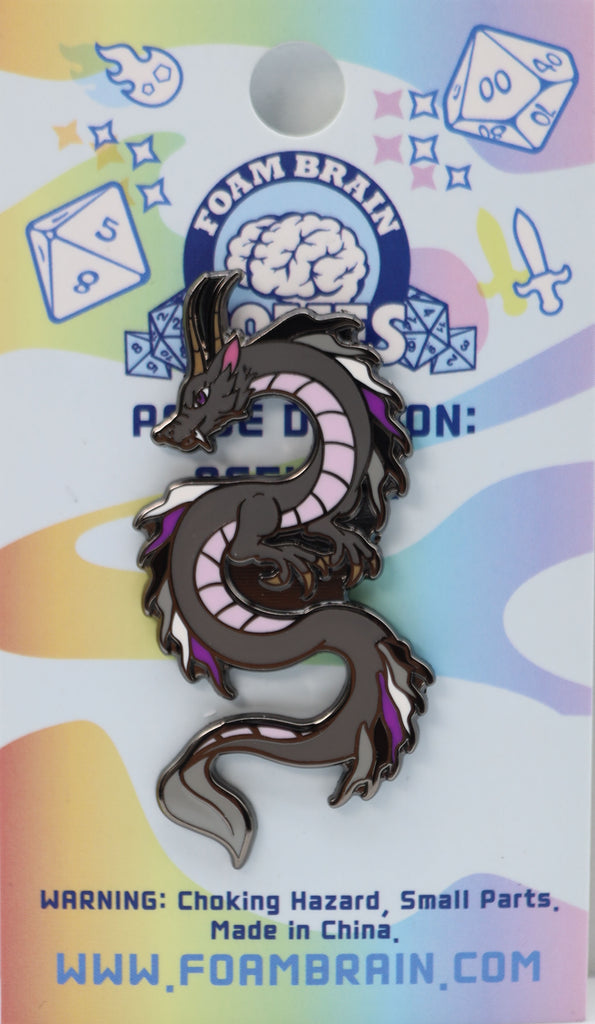 Pride Dragon: Asexual Enamel Pin Foam Brain Games