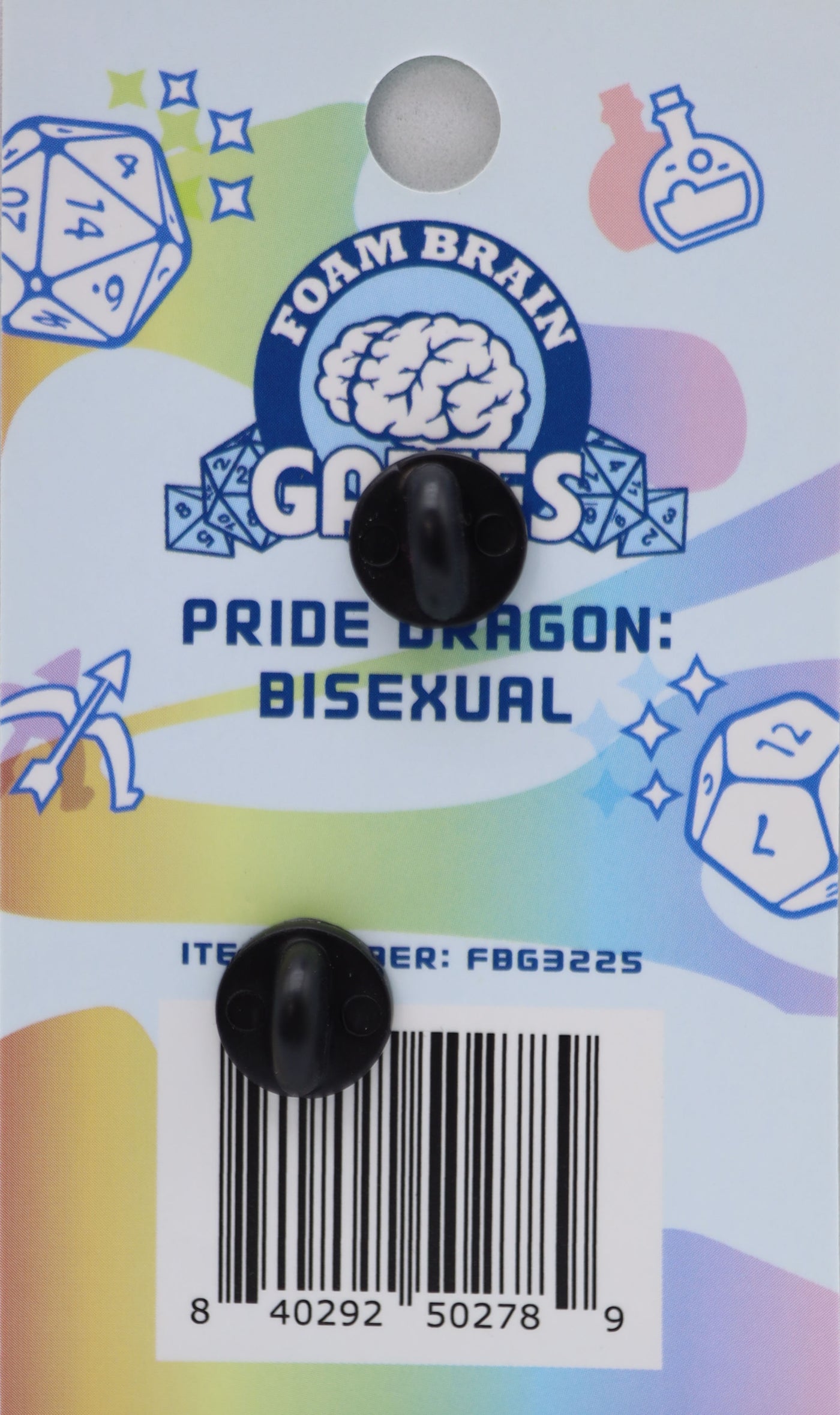Pride Dragon: Bisexual Enamel Pin Foam Brain Games