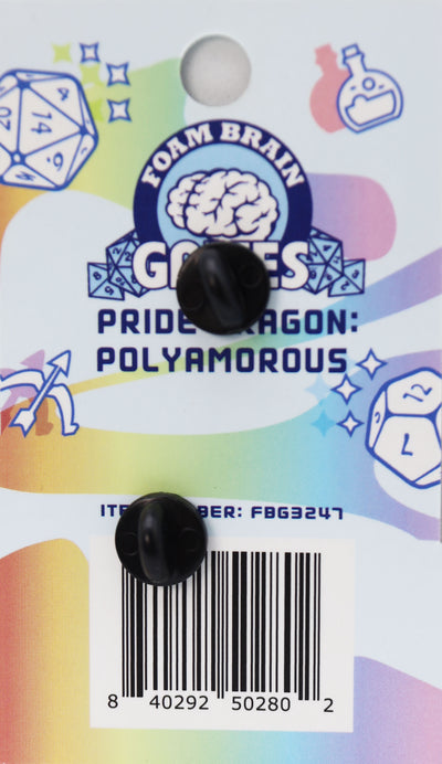 Pride Dragon: Polyamorous Enamel Pin Foam Brain Games